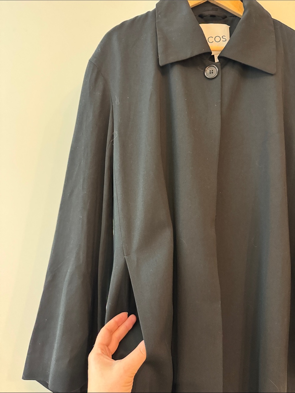 NEW COS Trench Coat in Black, size 12 - Picture 10 of 10